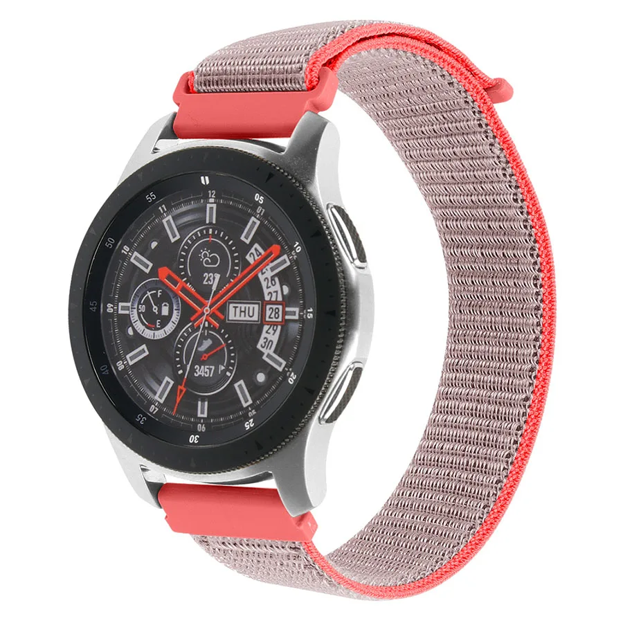 Pink Gear s3 Frontier ремешок для samsung galaxy watch 46 мм 22 мм ремешок для часов спортивный тканый нейлоновый холщовый ремешок для часов huawei watch gt ремешок - Цвет ремешка: Pink