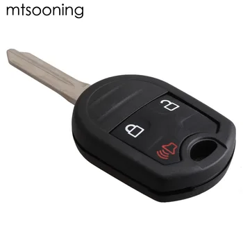 

mtsooning Car Remote Key Shell Case Cover Fob 3 Buttons For Ford Edge Explorer Flex Focus Taurus Escape Expedition Fusion