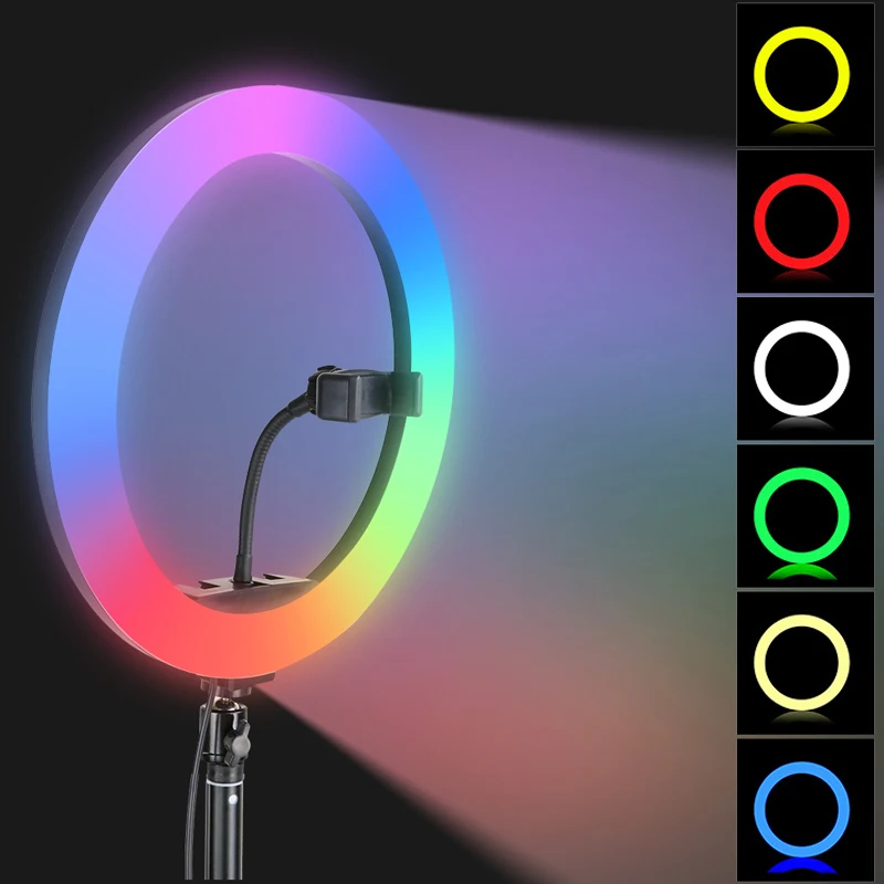 Ring Light Aro Led 26 Cm 26CM 10 Inch RGB Ring Light 15 Colors