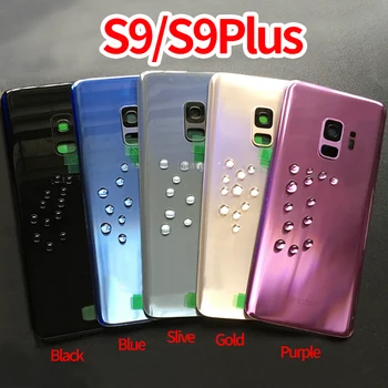 

10pcs For SAMSUNG Galaxy S9 Plus G960 G960F G965 G965F Back Battery Cover Door Rear Glass Housing Replacements