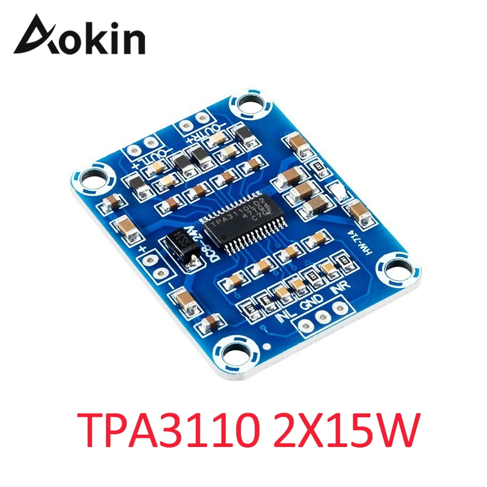 Цифровой аудио стерео 2x15 Вт Aokin TPA3110 плата модуля усилителя двухканальный D класс