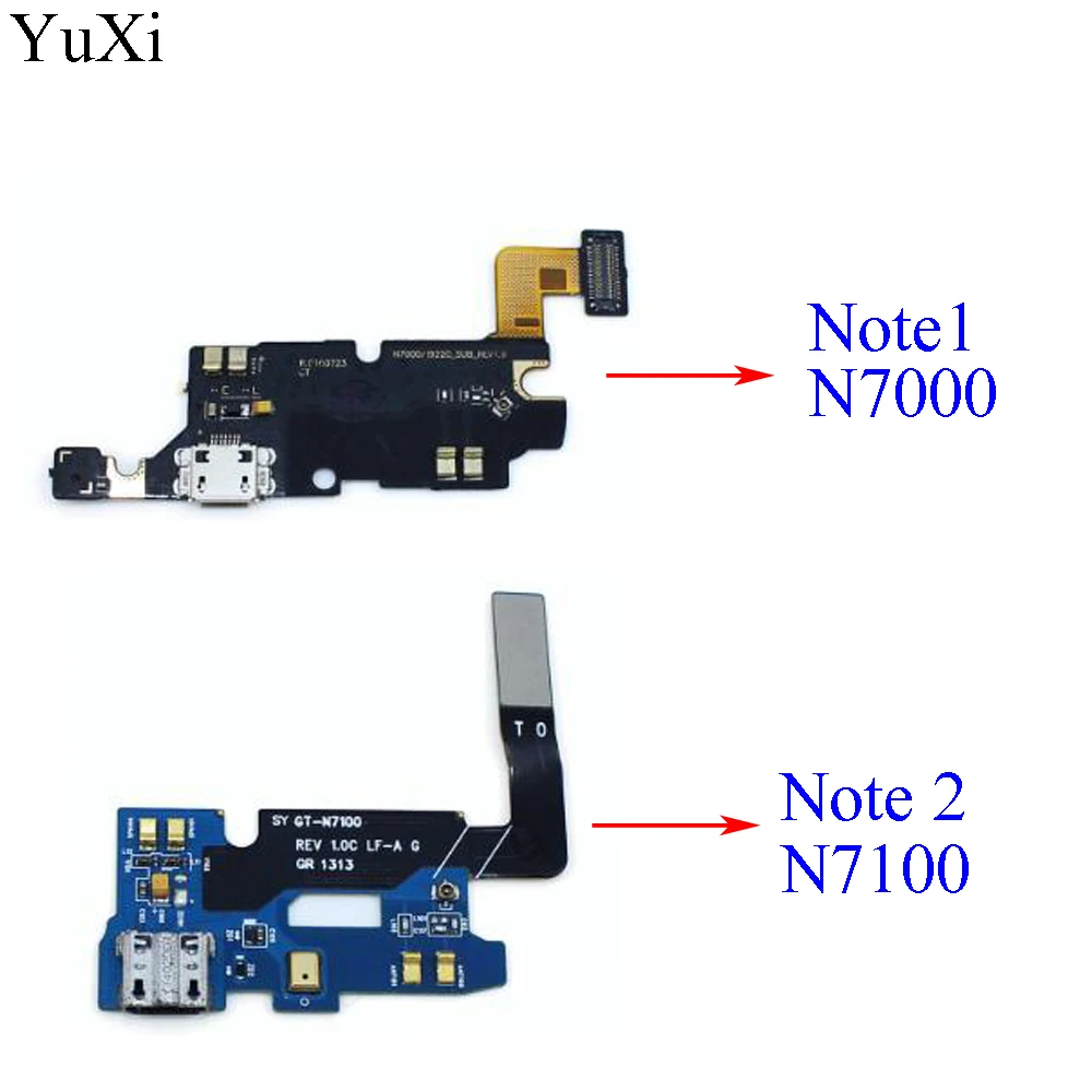 USB коннектор YuXi для зарядного порта гибкий кабель Samsung Galaxy Note 1 N7000 2 N7100 микро порт