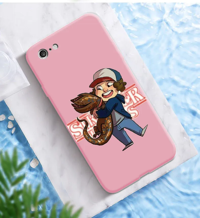 phone cases for iphone 7 Stranger things season 3 phone case for iPhone X XR XS 11 12Pro Mini MAX 6 7 8 plus SE For clear soft Silicone Matte Pink cover iphone 7 waterproof case