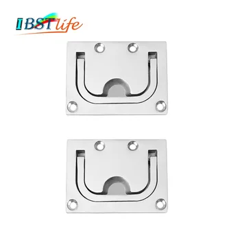 

2PCS Stainless Steel 316 Flush Lift Ring Hatch Pull Handle Locker Cabinet boat marine hardware