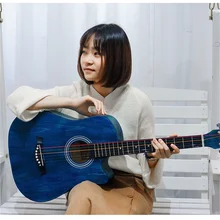 Акустическая Гитары 38 дюймов гитара для игры в стиле фолк много цветов с подсвечиванием и модель