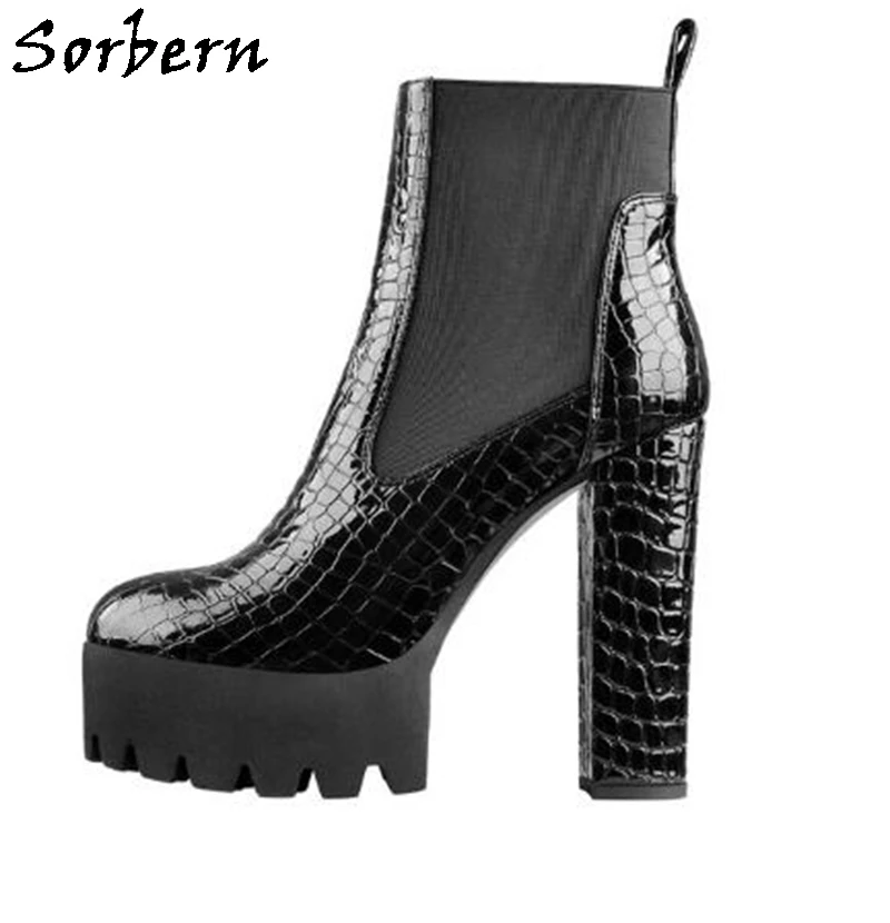 rubber sole heel boots