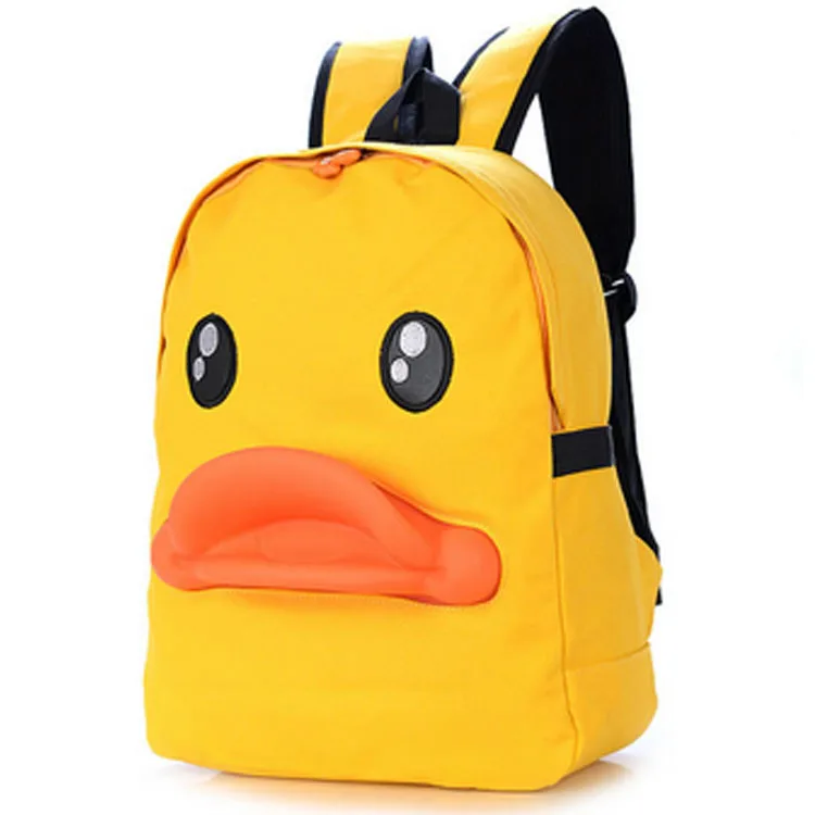 

New Style Korean-style School Bag Women's Small Yellow Duck Canvas Student Backpack Women's a Generation of Fat Bag WOMEN'S Bag