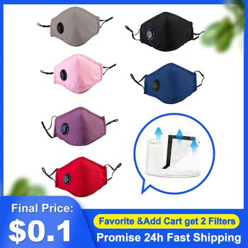

Reusable Mouth CoverRespirator Mouth Cover with Breathing Valve Dustproof Soft Breathable Pollution Proof Anti PM2.5
