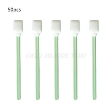 50 шт./упак. квадратный прямоугольник Пены тампон для чистки сенсорного экрана губки палочки для струйная Печатающая головка для оптических линз, оружейная Чистящая устойчивость к растворителям