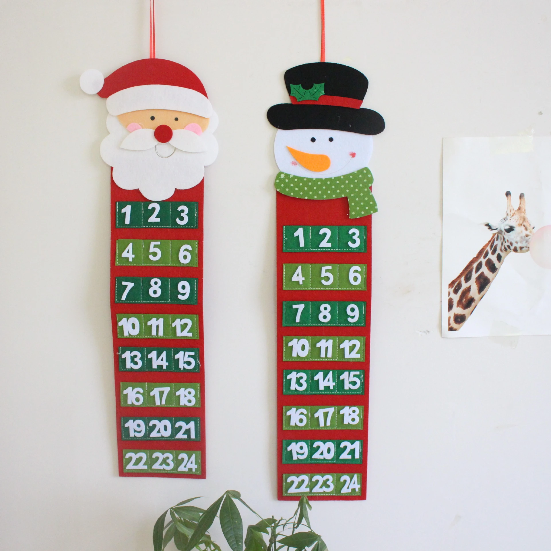 Christmas Countdown 2022 Calendar Pretty 2022 Santa Claus Advent Calendar With Pockets 24 Days Hanging Christmas  Countdown Felt Calendar For Indoor Home Door Wall Decor|Advent Calendars| -  Aliexpress