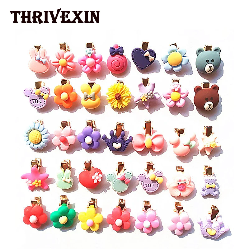 

10pcs/Lot Mixed Color Dog Hairpin Cartoon Resin Hair Clips Puppy Grooming Hairgrip Headwear Hair Accessories Pets Product