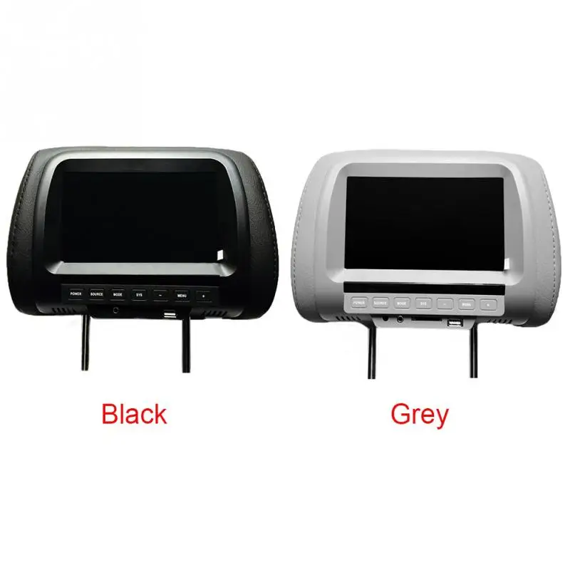 Автомобильный Монитор Универсальный 7 дюймов TFT светодиодный экран Автомобильный MP5 плеер подголовник монитор Поддержка AV/USB/SD вход/FM/динамик/Автомобильная камера экран