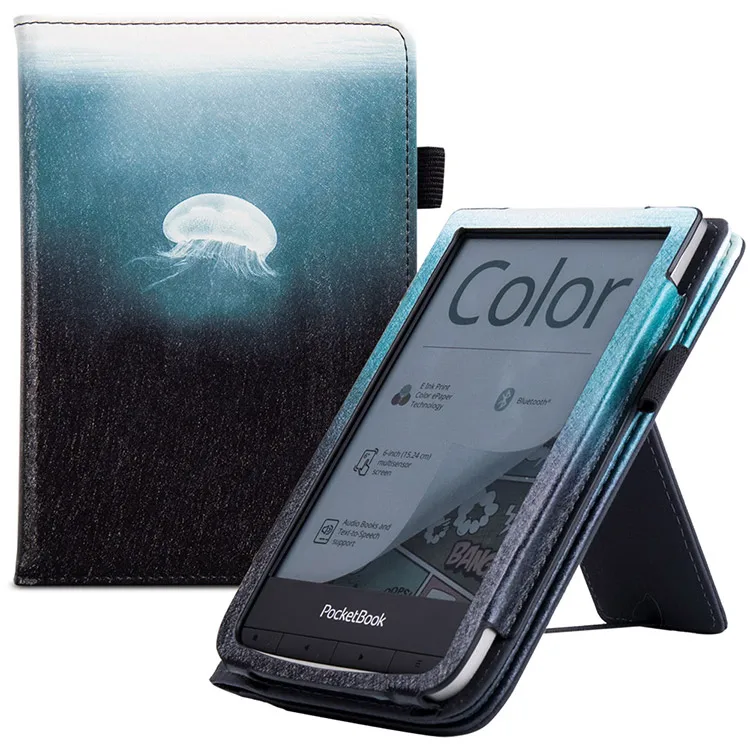 Étui Rabattable Simili Cuir Kwmobile Pour Pocketbook Touch Lux 4/5, Touch HD 3, Color – Neuf