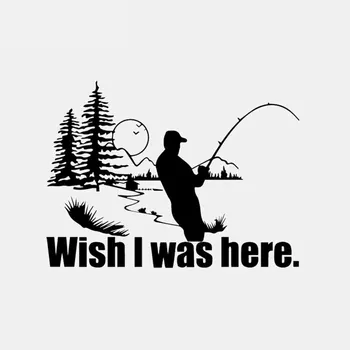 

Car Sticker Hope I Am Here Car Sticker Fishing Fisherman Hunting Outdoor PVC Car Decoration Sticker Black/White, 18cm*13cm