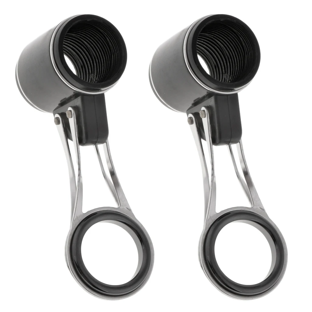 2pcs Smooth Fishing Rod Guides Ceramic Eye Rings DIY Foldable Rod Replacement Parts Fishing Accessories