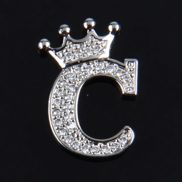Hot Sale Metal Croc Shoe Charms Crown Letter Bling Rhinestone Shoes Decorations High Quality Butterfly Wristband Accessories g1003
