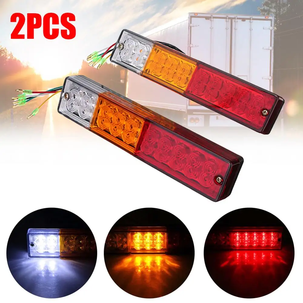 

2Pcs 20LED Truck Trailer Brake Stop Light LED Turn Reverse Signal Lamp Brake Indicator Lighting ATV Running Brake Turn Lights