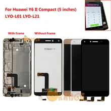 Yeni LCD ekran sensörü için Y6 II kompakt onur 5A LYO L01 LYO L21 LYO L01 L21 LCD ekran dokunmatik ekran ile çerçeve