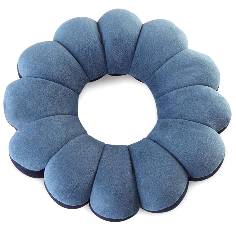 Синяя комфортная подушка, подушка для путешествий, поворотная подушка для шеи и спины, подушка для поддержки KT0115