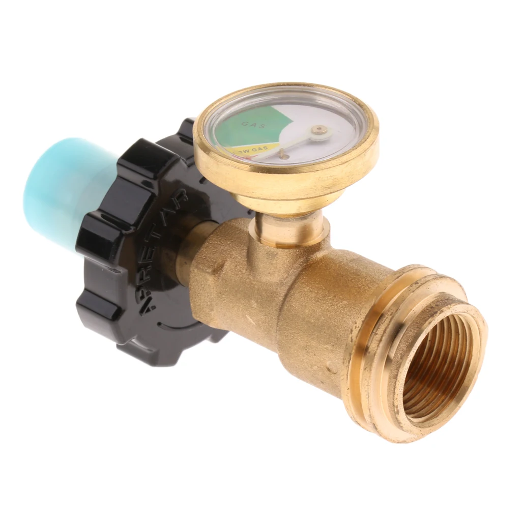 Heavy Duty Propane Tank Gauge Gas Fuel Grill BBQ with Pressure Level Meter