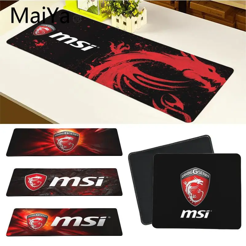 Maiya высокое качество MSI Dragon Логотип DIY дизайн игровой с узором коврик для мыши