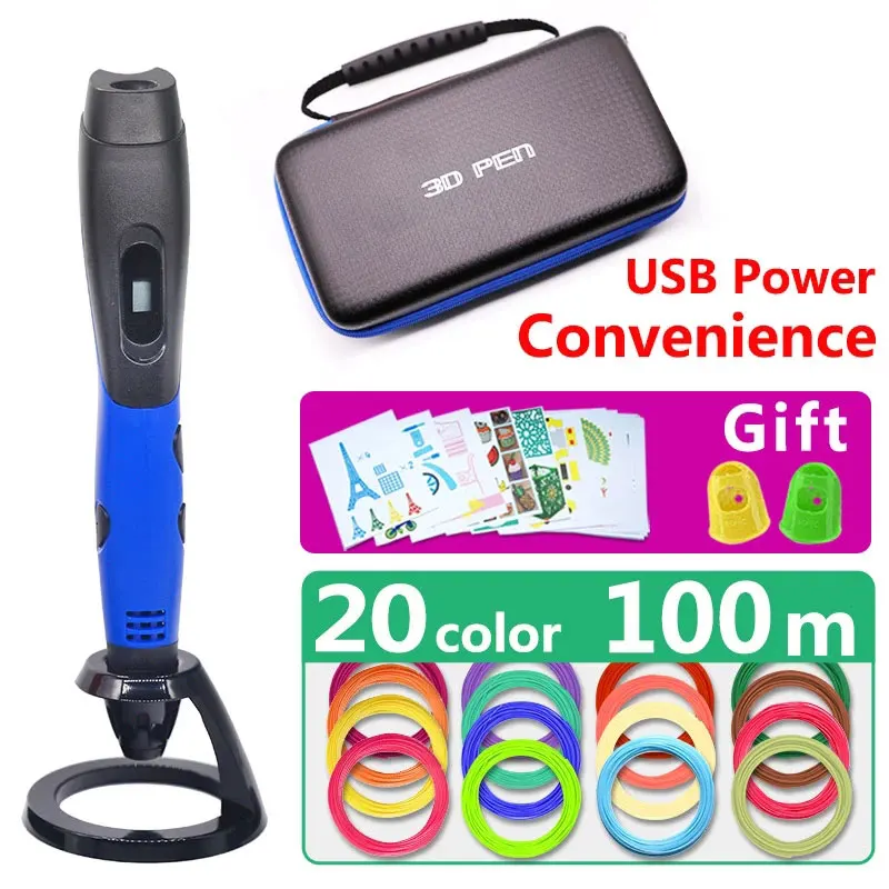 3D Pen 3d Pens,1.75mm ABS/PLA Filament, 3D model, 3d magic pen,,Best Gift For Kids creative, Christmas present new Year gift