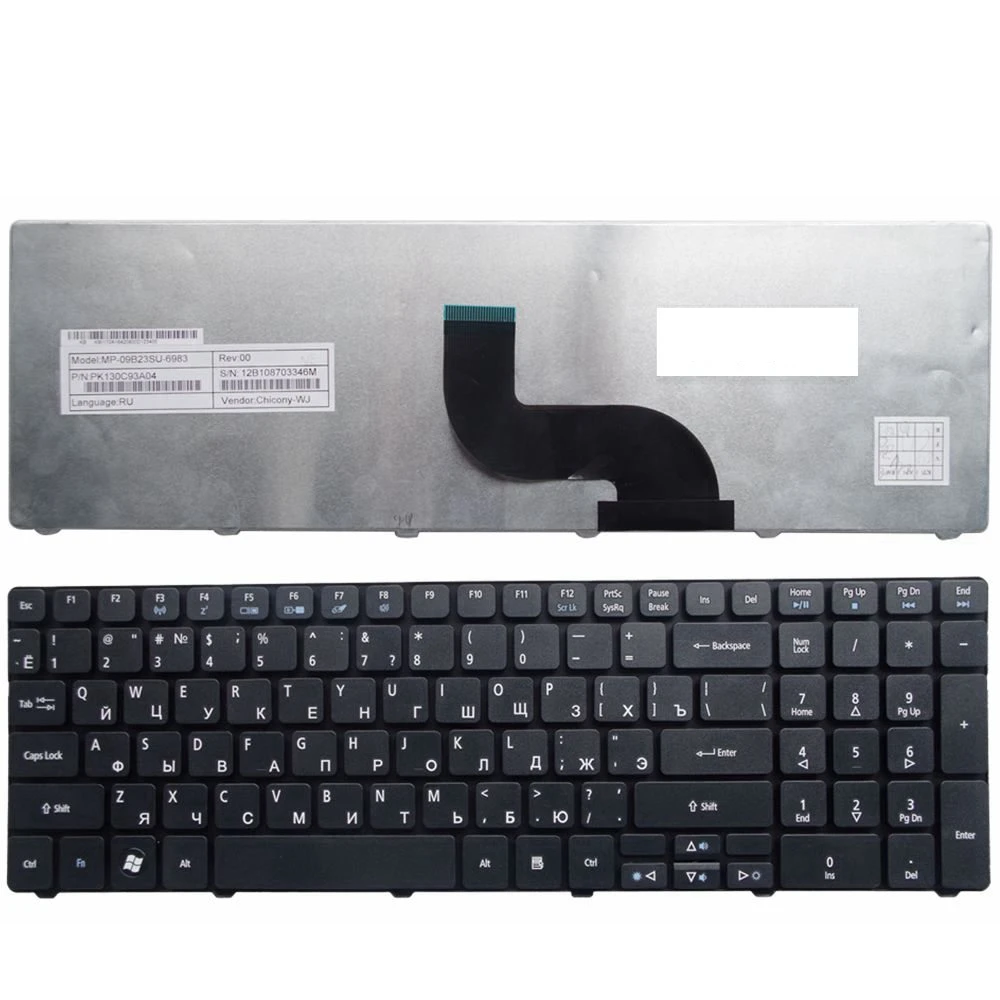 RU черный для ACER eMachines E732 E732G E732Z E732ZG 5736 г 5539 5739 5410 т 5742 5430 5542 ноутбук клавиатура на русском