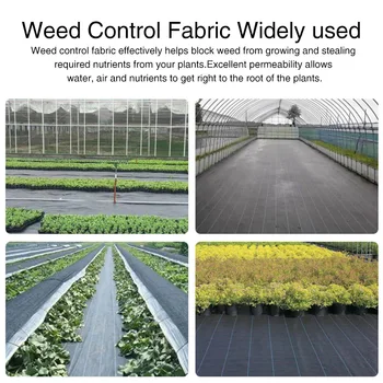 

Heavy Duty Ground Cover Greenhouse Membrane Weed Control Fabric Outdoor PE Driveway Barrier Agriculture Decking Garden Woven