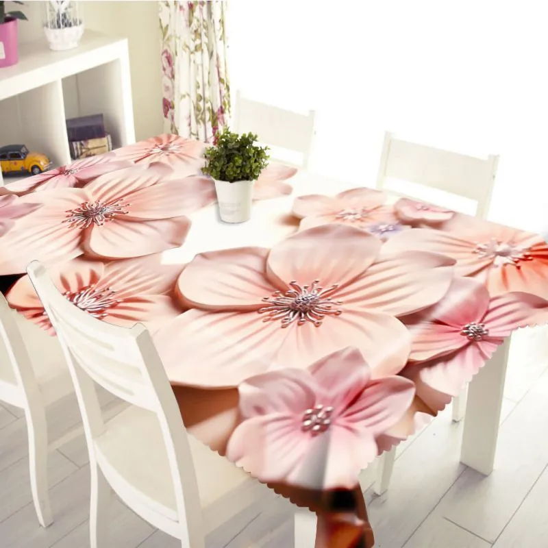 

3D Flower Creative Fashion Tablecloth Rectangular Tea Table Cover Kitchen Dining Wedding Birthday Party Home Decor new