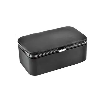 

Holder Hair Accessories Earrings Box With Pocket Portable PU Leather Display Ear Studs Travel Jewelry Storage Case Necklace