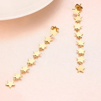 

Star Drop Long Earrings For Women Elegant Stainless Steel Bestfriend Gifts For Sister
