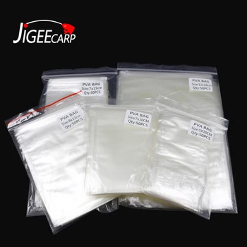 BEST OFFER ❤️ JIGEECARP 50PCS Carp Fishing PVA Bags Fast Dissolving Environmental Fishing Material Tackle Carp Bait Bags 5*10cm 7*10cm etc. - discount item 22% OFF Sports & Entertainment