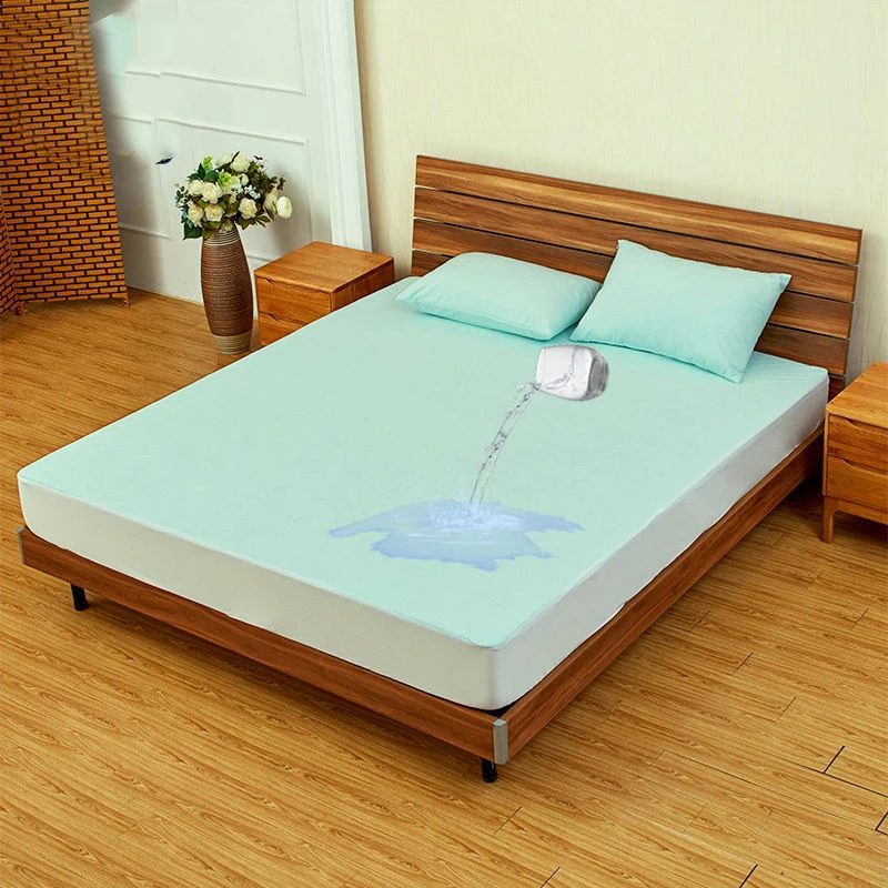 Lanke bambu fibe lençol de cama impermeável