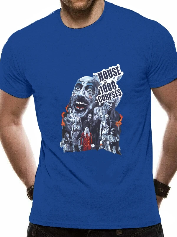 3D print Casual House Of 1000 Corpses Rob Zombie Horror Vintage Movie Design MenTee Shirt O-Neck Short Sleeve Tees | Мужская одежда