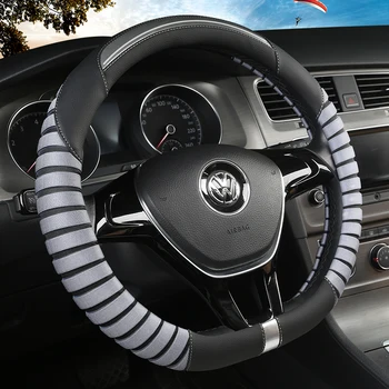 

Full Coverage Eco-leather auto Steering Covers PU Leather steering wheel cover for vw tiguan allspace tiguan mk2 touareg