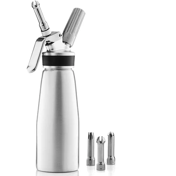 

500Ml Cream Mixer Aluminum Alloy Cream Cream Foamer Homemade Cream Maker with Accessories Decorating Mouth Brush