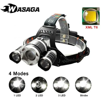 

XML T6 LED Headlamp 4 Modes Waterproof Headlight Torch for Biking Camping Hunting Zoomable Frontal Flashlight Lanterna