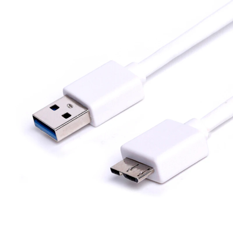 USB 3,0 кабель пластиковый мини-usb мужской A к Micro B кабель для передачи данных Шнур для внешнего жесткого диска - Цвет: Белый