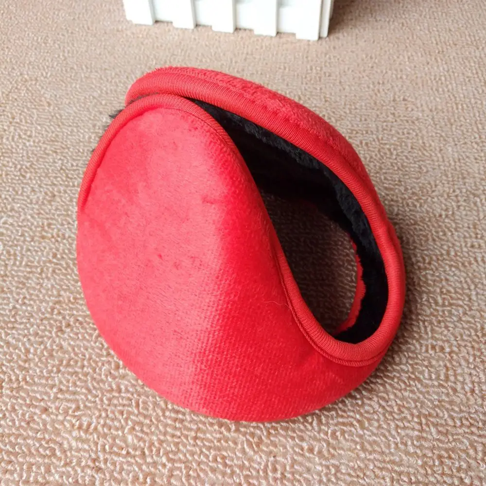 Red Новинка; зимние плюшевые наушники унисекс для мужчин и женщин; флисовые теплые наушники; теплые плюшевые тканевые наушники; теплые наушники - Цвет: Red