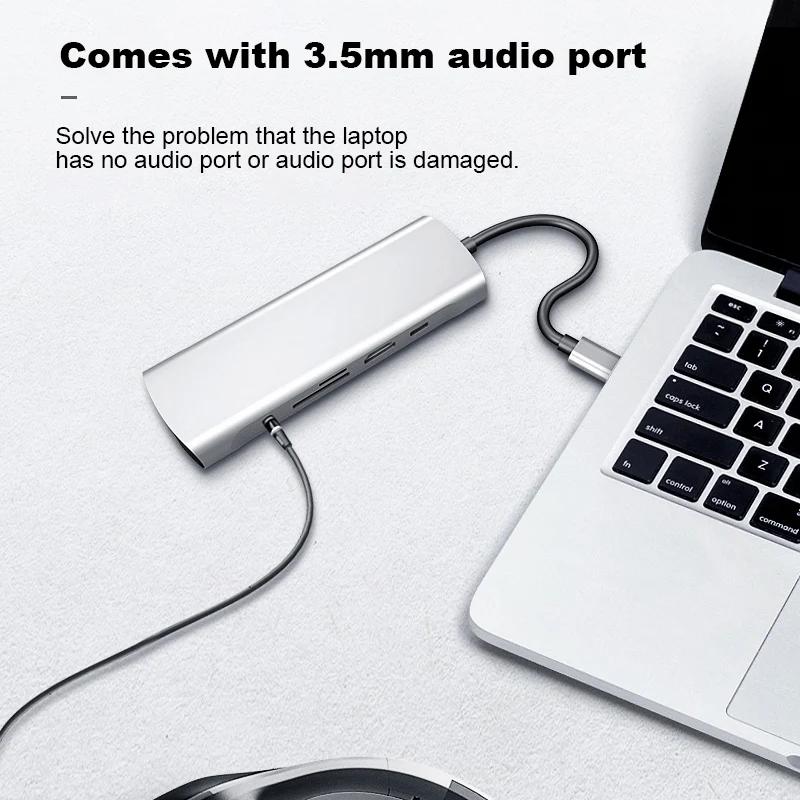 10 в 1 type C к HDMI многофункциональная док-станция для MacBook usb-хаб PD Быстрая зарядка