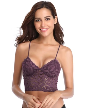 

Padded Bra Plus Size Women Lace Lingerie Sexy Pitted Bra Seamless Wire Free Brassiere Big Size Bralette Women's Sexy бюстгалтер