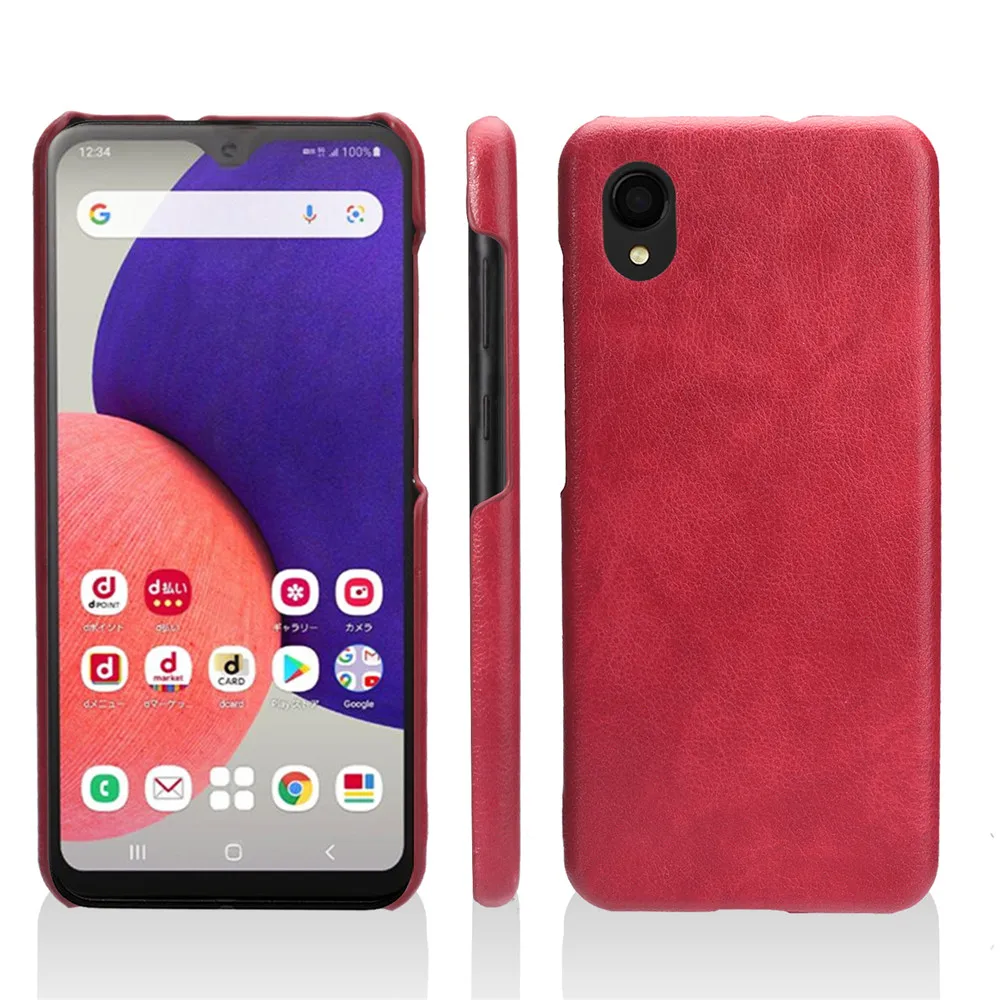 Dành Cho Samsung Galaxy Samsung Galaxy A22 5G Nhật Bản Ốp Lưng Litchi Cao Cấp Da PU Cứng Nắp Lưng Dành Cho Samsung A22 5G Nhật Bản Điện Thoại Coque