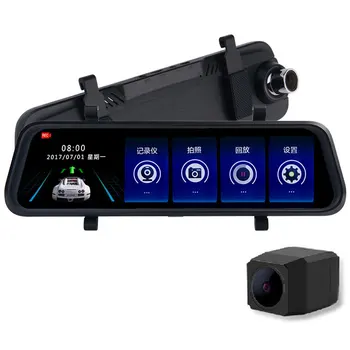 

Ultrathin Driving Recorder Camera Night Vision Dual Lens Car DVR Stream Media 9.66 Inch Rearview Mirror Wifi 4G Consumer Video