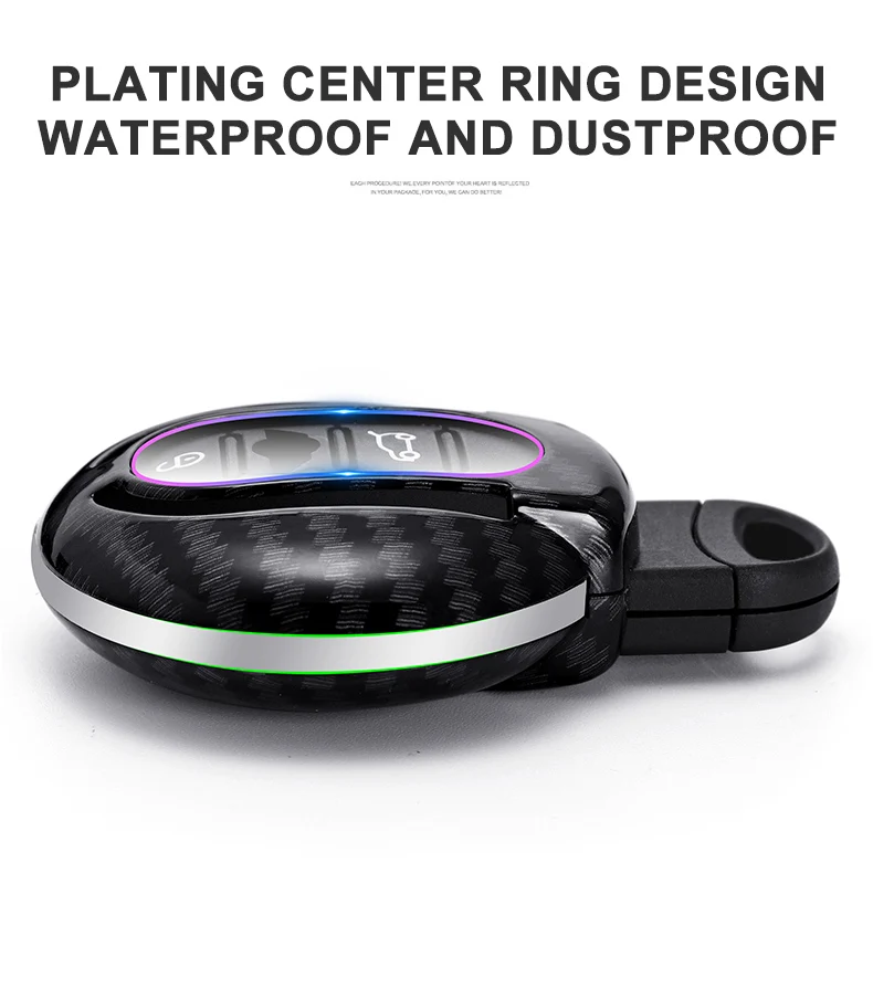 Carbon Fiber Car Smart Key Cover Case Fob Mini Cooper R55 Clubman Countryman F56 F55 F54 2018 2021 CarProtect Shell Accessories - H33402f7214764fcba368db5af07586a2n