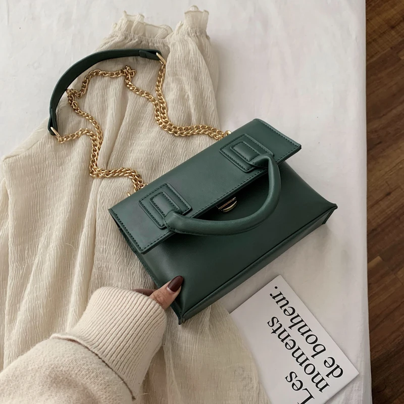 

Chain bag ladies bag fashion shoulder bag casual messenger bag black retro women bag handbag luxury designer women bag