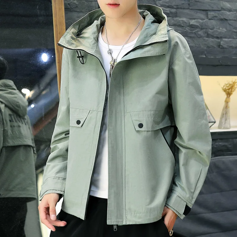 

2019 Autumn Jacket Men New Style Casual Coat Thin Type for Spring And Autumn National Trends Coat Workwear Large Size Loose-Fit