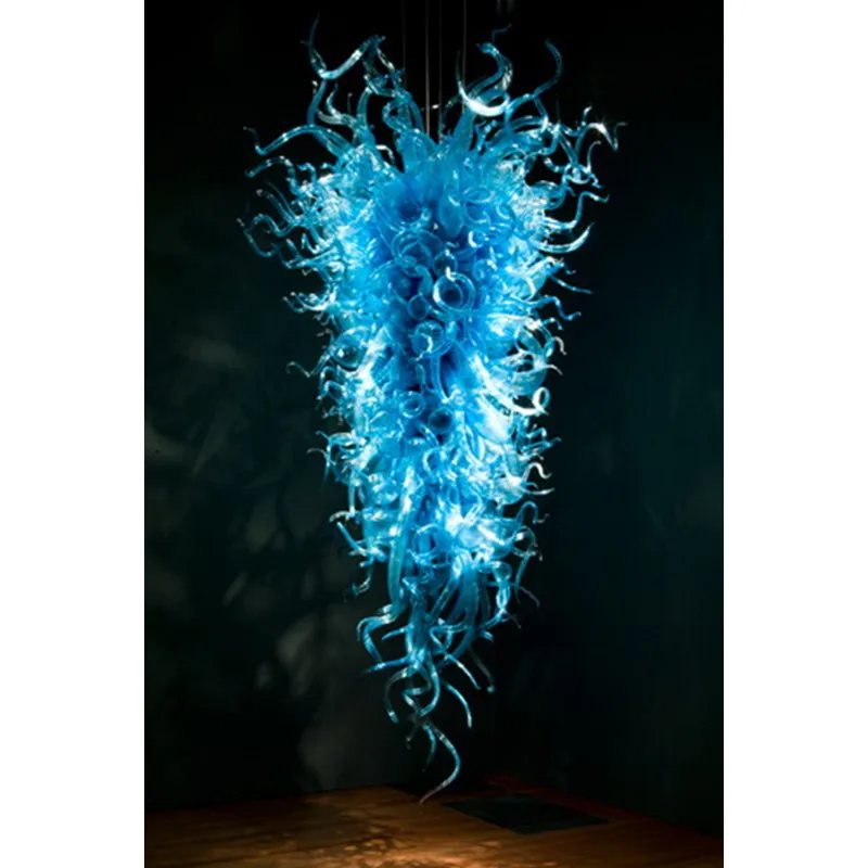 

LR004 - Free Shipping Contemporary Large Blue Murano Glass Chandeliers