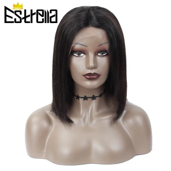 

Peruvian Straight Bob Wig Lace Front Human Hair Wigs 13×4 Lace Front Bob Wig 150% Remy Short Bob Wigs Natural Color Very Soft