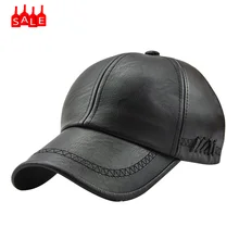Мужская Кожаная шапка-ушанка s, мужская осенне-зимняя мягкая стеганая шапка с внутренней подкладкой 56-60 см, Повседневная Бейсболка из натуральной кожи# ZB