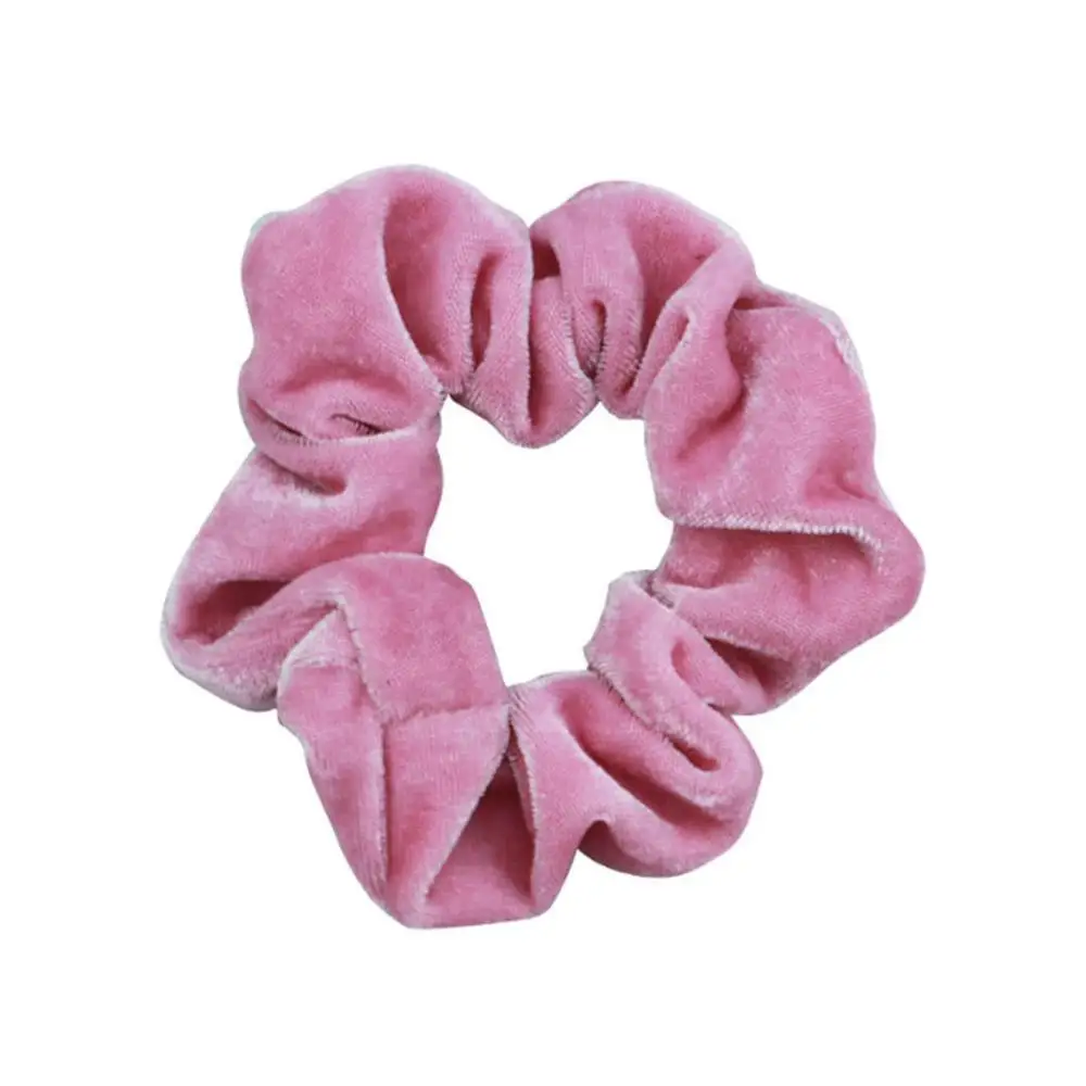 light pink Модные шелковые женские резинки для волос, одноцветные эластичные резинки для волос для женщин, летняя повязка для волос для девушек, элегантные аксессуары для волос - Цвет: light pink